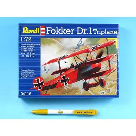 Revell Plastic ModelKit Lietadlo 04116 - 'Fokker DR. 1 Triplane (1:72)