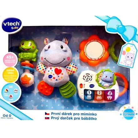 Vtech Prvý darček pre bábätko CZ, modrý