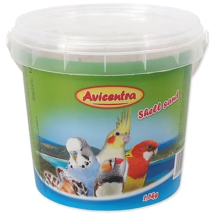 Piesok AVICENTRA s drvenými mušľami 1,5 kg