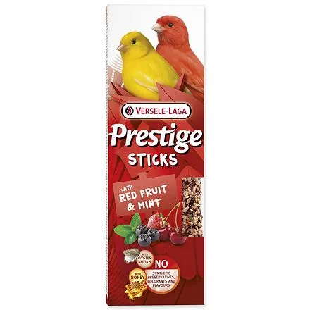 Tyčinky Versele-Laga  Prestige kanár s červeným ovocem a mátou 60g 2ks
