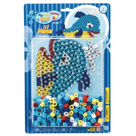 Hama Zažehľovacie korálky MAXI - Korálkový set Veľryba