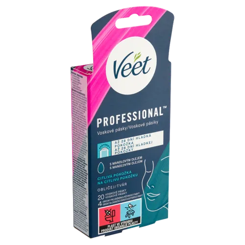 Veet Professional voskové pásky obličej 20 ks