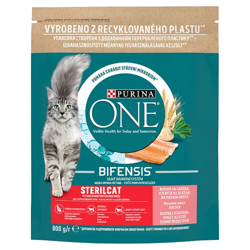 Purina ONE Sterilcat bohaté na lososa a celozrnné obiloviny 800g
