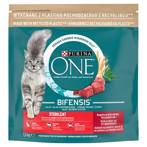Purina ONE Sterilcat, Bohaté na hovězí 1,5kg
