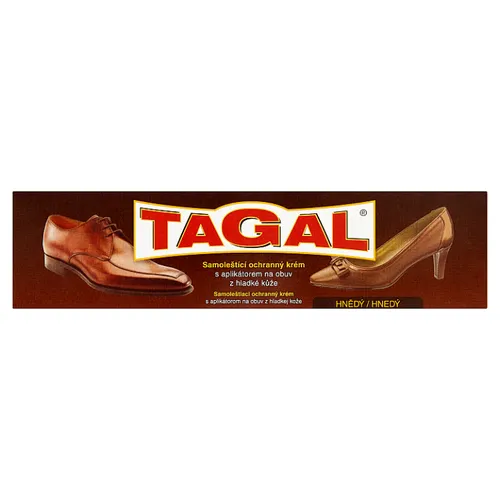 Tagal Hnědý samolešticí ochranný krém na obuv 50g