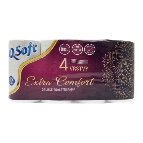 Q-Soft Toaletní papír Extra comfort 4 vrstvý 8 ks