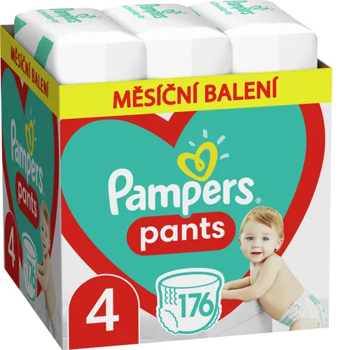 Plenkové Kalhotky Pampers Active Baby Pants, Velikost 4, 176 Plenky, 9kg-15kg
