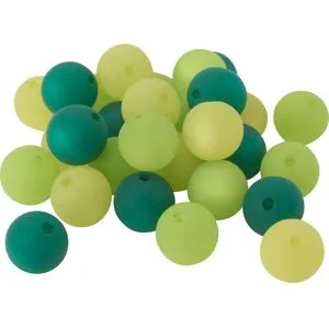 PRACHT Polaris-Perlen-Mix, 10mm, 30 Stück - Grün