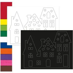 URSUS Fensterbilder "Häuser"