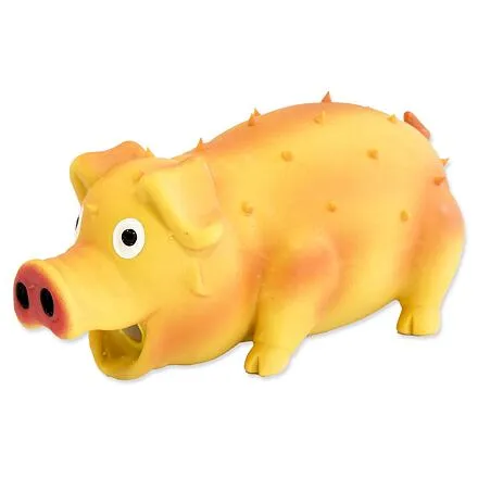 Hračka DOG FANTASY Latex prasa pískací mix farieb 21 cm 1 ks