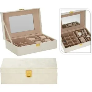 . Porta Joias Branco 25x16x7cm