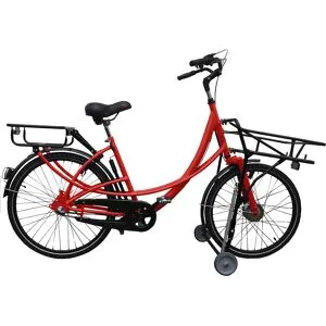 kaiserkraft Bicicleta de carga B01, com travão de contrapedalagem, vermelho, caixa de 7 velocidades