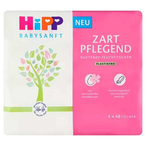 HiPP Babysanft Čisticí vlhčené ubrousky 4 x 48 ks