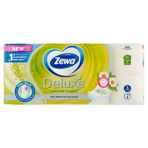Zewa Deluxe Camomile Comfort toaletní papír 3 vrstvý 8 rolí