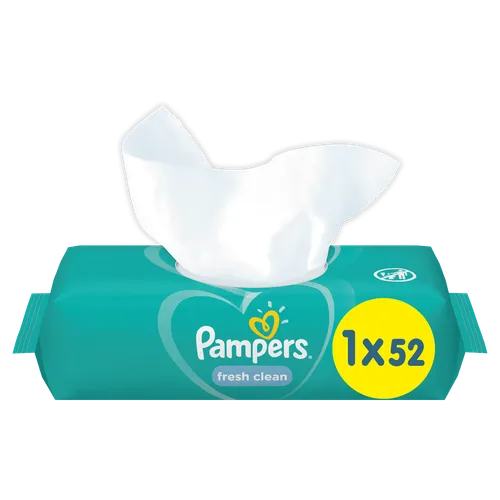 Pampers Fresh Clean vlhčené ubrousky 52 ks