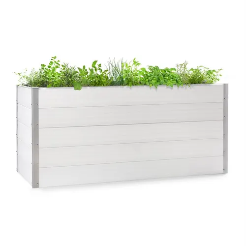 Blumfeldt Nova Grow Gartenbeet 195 x 91 x 100 cm WPC Holzoptik weiß