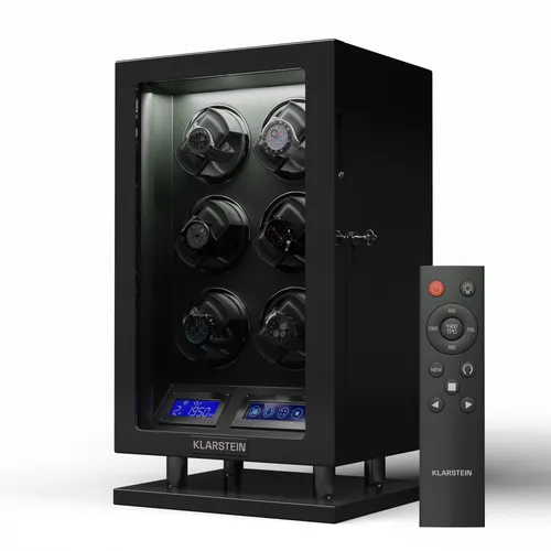 Klarstein Verdon 6 Uhrenbeweger 6 Uhren 3 Modi 5 Geschwindigkeiten LED Fernbedienung