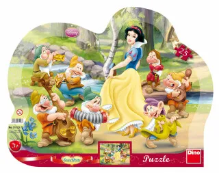 Puzzle Sněhurka a 7 trpaslíků 25 dílků deskové