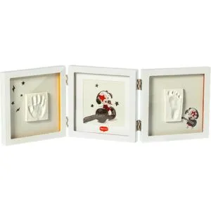 Tiny Love Double Frame White, Gipsavstøp M/bilderamme