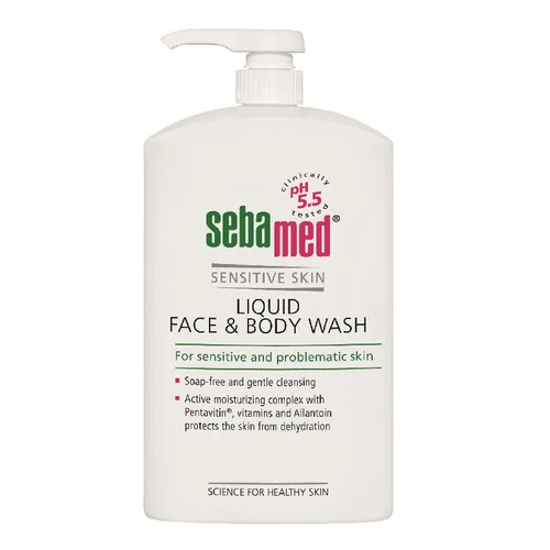 Lichid dermatologic de curatare fata si corp, 1000 ml, Sebamed