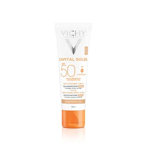 Crema colorata cu protectie solara pentru fata SPF50+ Capital Soleil, 50ml, Vichy