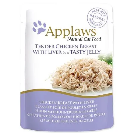 Vrecko APPLAWS Cat Pouch Chicken with Liver in Jelly 70 g