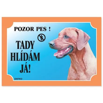 Tabuľka DAFIKO rhodézsky ridgeback 1 ks