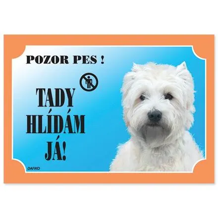 Tabuľka DAFIKO west highland white terrier 1 ks