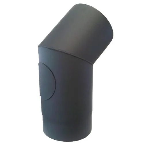 Koleno kouřové 120 mm/45°, s čis. otvorem, silnostěnné 1,5 mm, černé MA654392