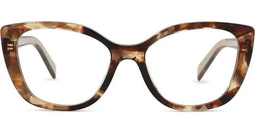 Prada 0PR B04V 07R1O1 53 - dioptrické brýle, cat eye, dámské, hnědé