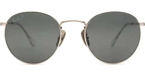 Ray-Ban Round Titanium RB8247 920948 50 - rund sonnenbrillen, unisex, silber, polarisiert