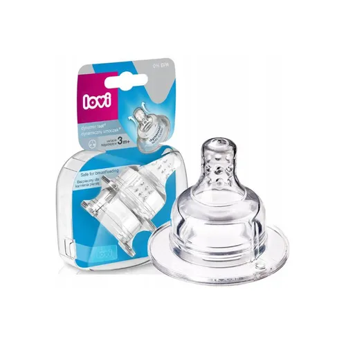 LOVI Dynamic, Tetina silicon, Cu flux variabil, +3 luni, 2 bucati