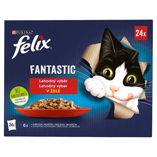 FELIX Fantastic lahodný výběr v želé - multi balení 24 x 85g