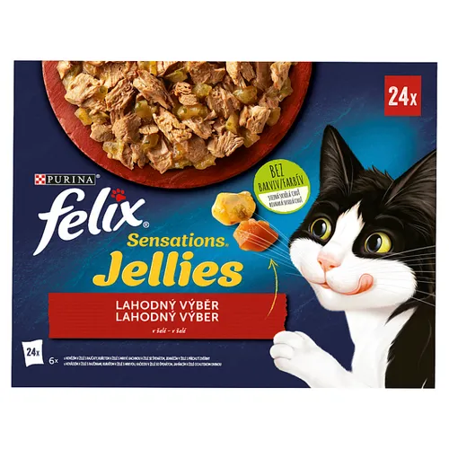 FELIX Sensations Jellies - výběr v ochuceném želé multi balení, 24 x 85g