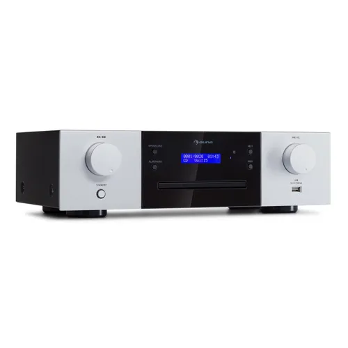 Auna CD-1000 DG Reproductor de CD USB MP3 mando a distancia pantalla LED aluminio