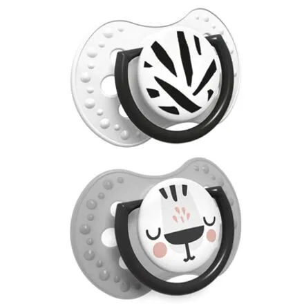 LOVI Dudlík silikonový dynamický LOVI SALT&PEPPER 6-18 m 2ks 