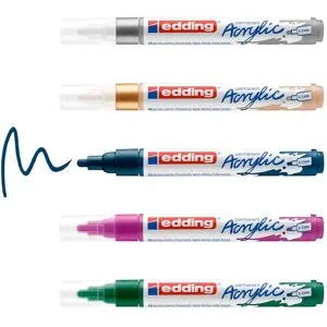 edding 5100 Acrylic "Acrylmarker - Festlich", Mittel, 5er-Set