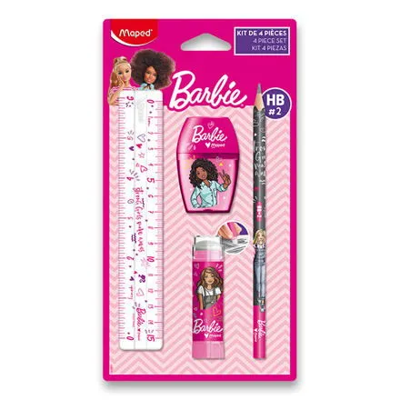 Maped Barbie Súprava 4ks školských potrieb, BL