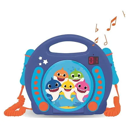 Lexibook Prenosný CD prehrávač Baby Shark s 2 mikrofónmi
