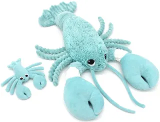 PTIPOTOS Plyšový humr Iloveyou modrý - máma s miminkem