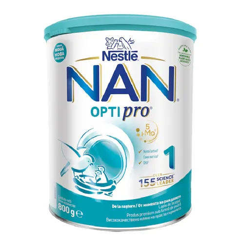 Formulă de lapte praf Nan1 Optipro HMO, 0+ luni, 800 g, Nestle