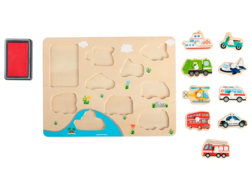 Playtive Dřevěná hra (puzzle s razítky)