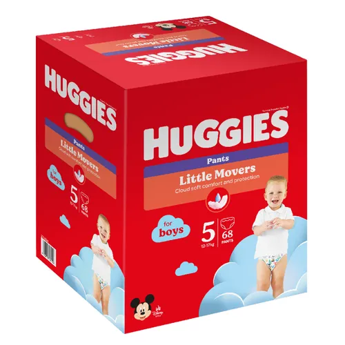 Scutece chilotel, Baieti, Marimea 5, 12-17 kg, 68 bucati, Huggies
