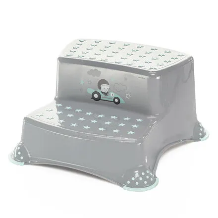 Zopa Dvojstupienok k WC/umývadlu "Racer" Grey/Mint