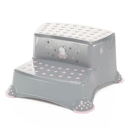 Zopa Dvojstupienok k WC/umývadlu "Unicorn" Grey/Pink