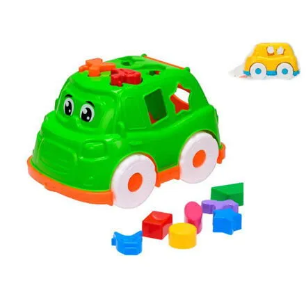 Mikro Auto vkladačka 25,5cm 2v1 geometrické tvary a zvieratká, viac druhov