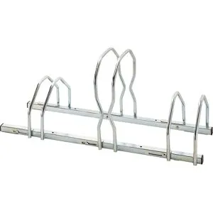 Mottez Suporte de bicicletas, 3 locais de estacionamento em 2 níveis, metal