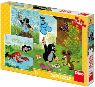 Puzzle Krteček a kalhotky - 3x55 dílků