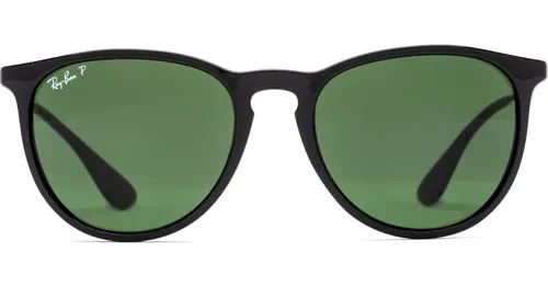 Ray-Ban Erika RB4171 601/2P 54 - kulaté sluneční brýle, unisex, černé, polarizované