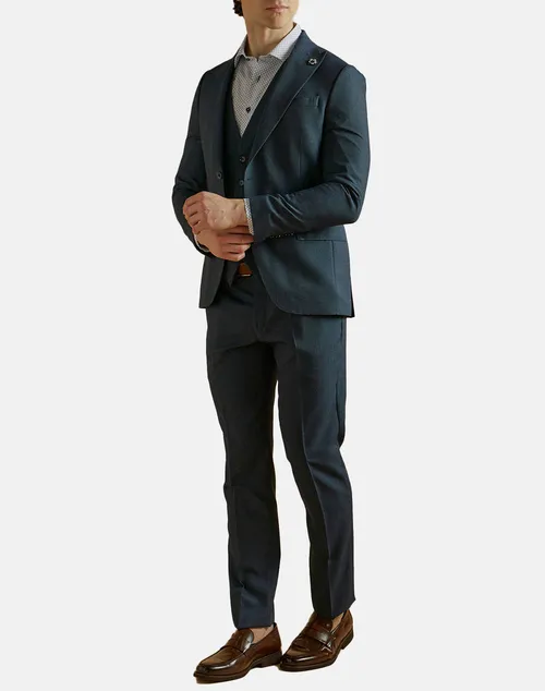 Guy Laroche Ds11732/20856G Κοστουμι Με Γιλεκο Glds11732/20856G-25 Navyblue